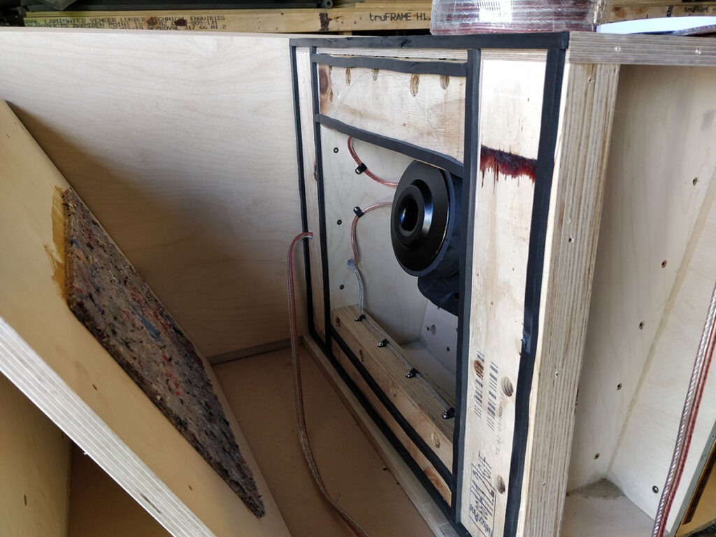 The volume of the subwoofer enclosure has been carefully calculated to match the spec for that particular subwoofer in a sealed enclosure configuration.