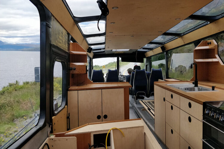 Chris Manning's Volvo B10 bus. Full interior design, build & install by Zone 2, Queenstown, New Zealand.